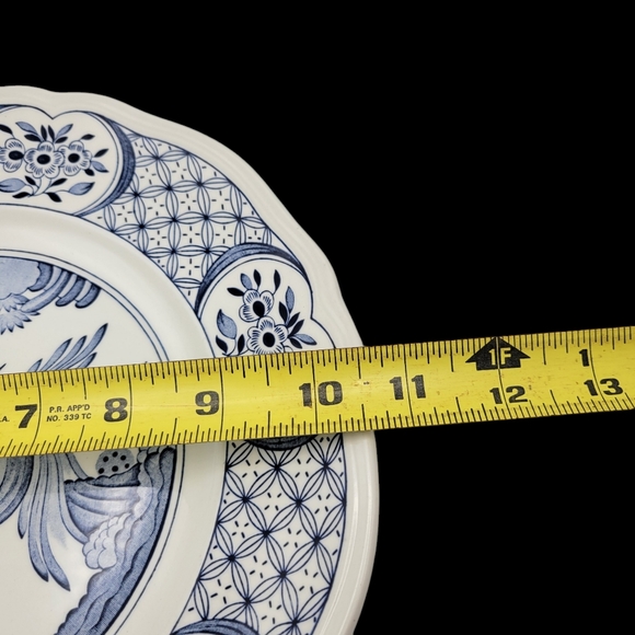 Old Chelsea Furnivals Plate Blue Birds Flowers Retired England - Picture 7 of 7